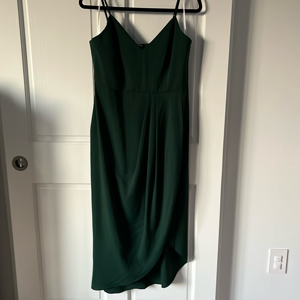 Lulus Reinette Dress. Dark green. Size large.